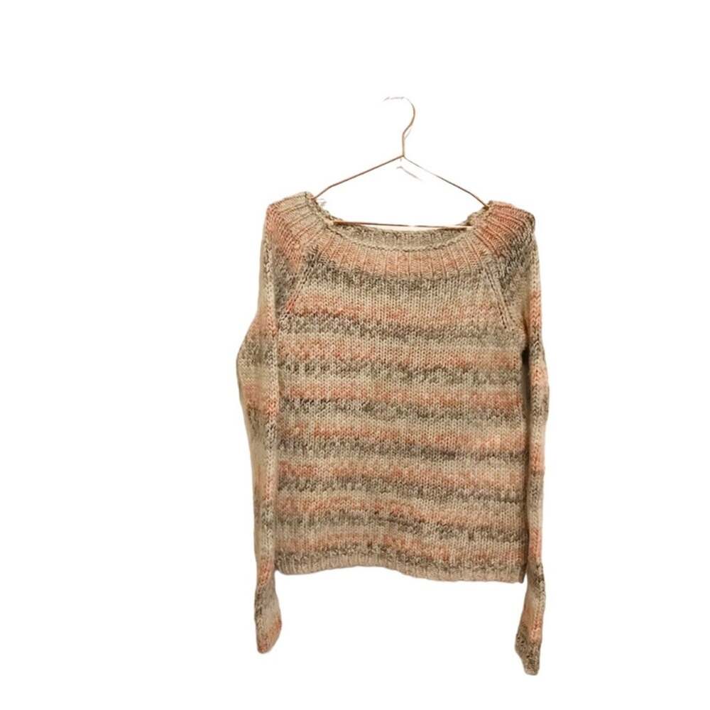 The limited wool blend marled striped chunky sweater size small